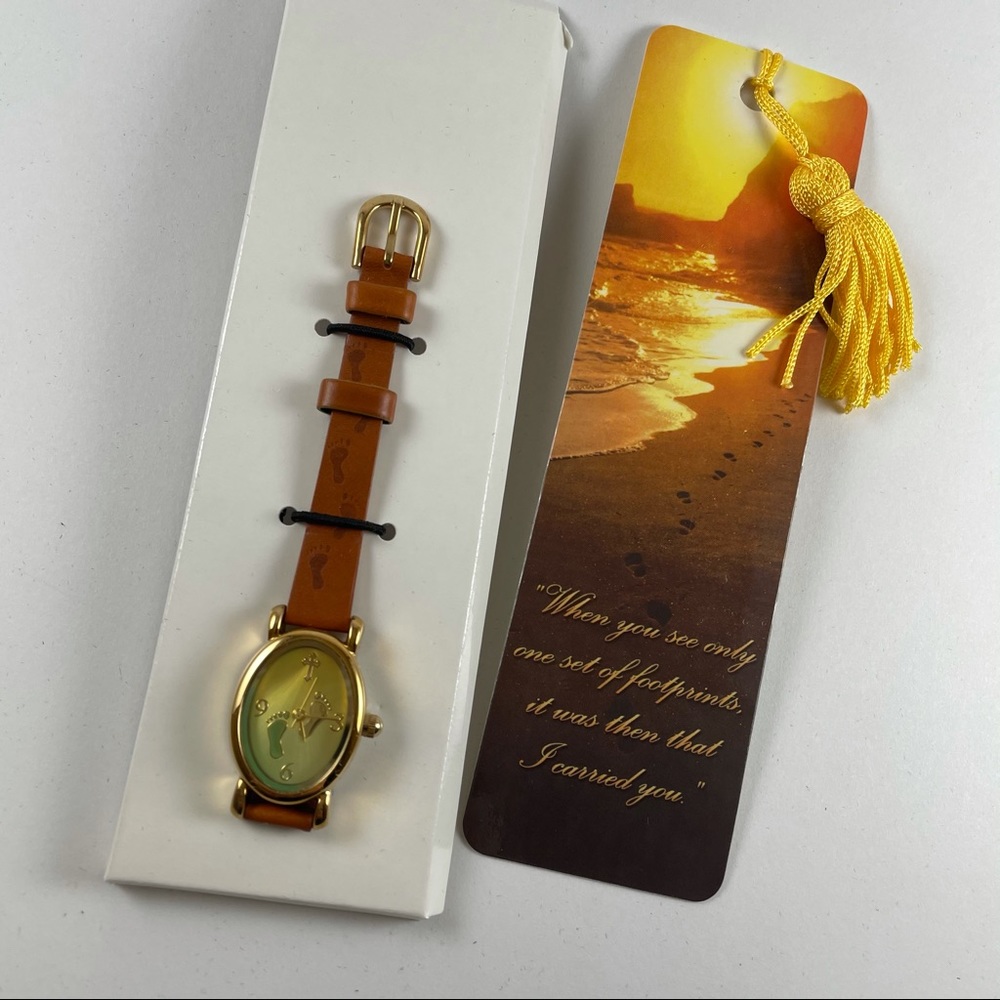 Footprints in the Sand Watch w/ Bookmark
